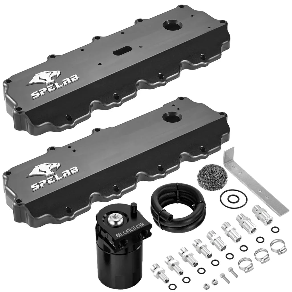 Billet Aluminum Valve Cover for 2004.5-2007 Ford F250 F350 F450 F550 6.0L Powerstroke | SPELAB
