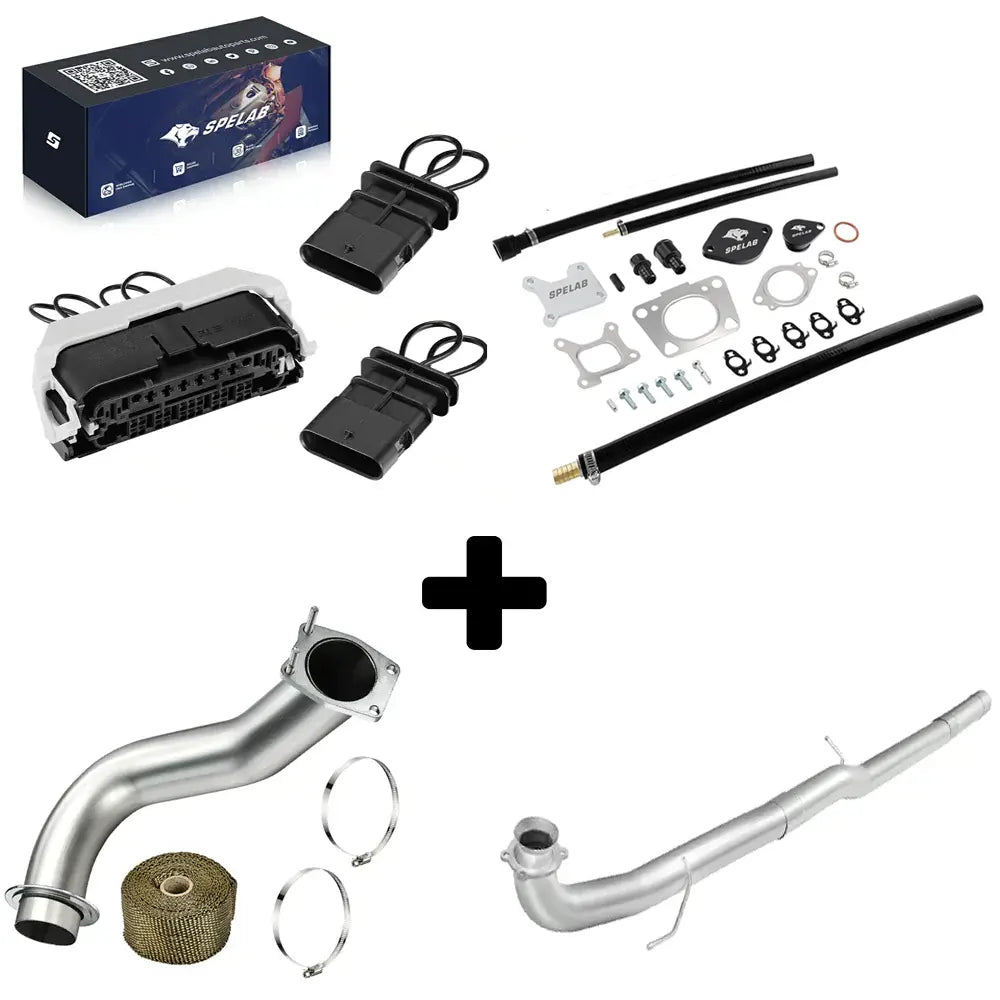 SPELAB 2017-2023 6.6L Duramax L5P EGR Valve Cooler Delete Kit-23