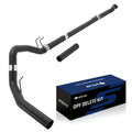 Black 4.0" Downpipe-Back Exhaust for 2011-2024 Ford 6.7 Powerstroke F250 F350 F450