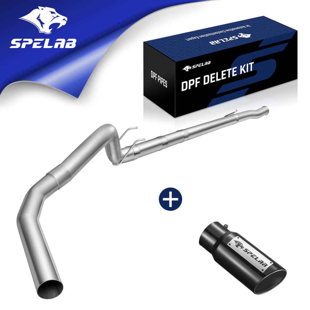 4" 2008-2010 Ford 6.4 Powerstroke Cat & DPF Delete Race Pipe | SPELAB-1