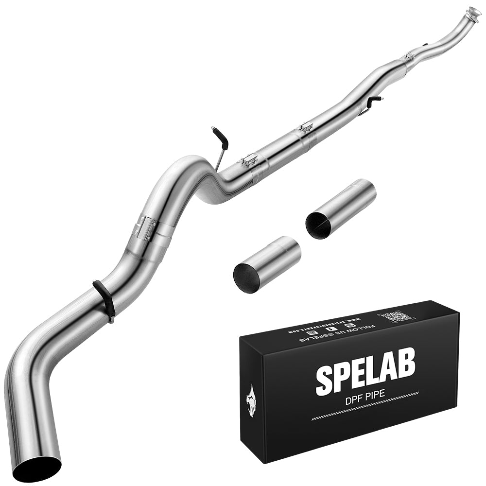 4" Downpipe-Back 2017-2019 L5P 6.6 Duramax DPF Delete Race Pipe（Free Exhaust Tips）-6