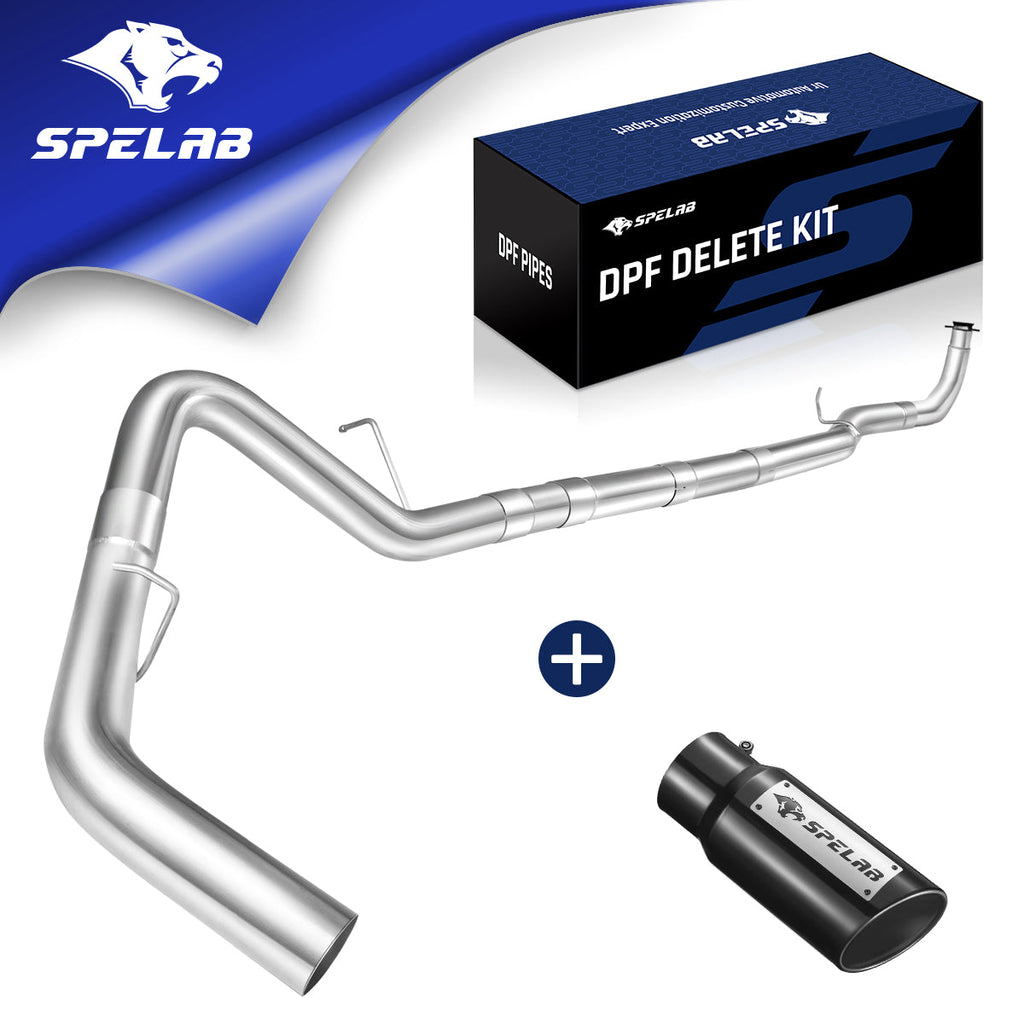 4"/5" Downpipe-Back 2017-2024 L5P 6.6 Duramax DPF Delete Race Pipe | SPELAB-1