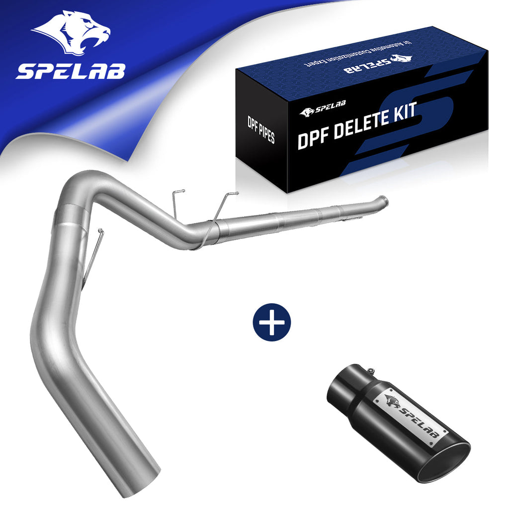 4"/5" Downpipe-Back 2019-2023 6.7 Cummins w/DPF Delete/Race Pipe | SPELAB-12