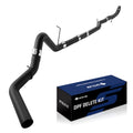 Black 4.0" Downpipe-Back Exhaust for 2011-2015 LML 6.6 Duramax DPF Delete Kit | SPELAB