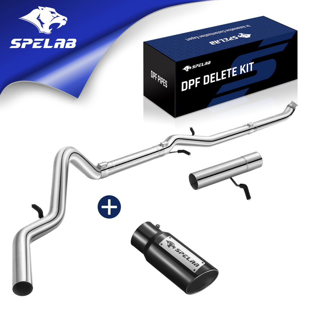 4"/5" 2007-2010 LMM  6.6L Duramax DPF Delete Race Pipe | SPELAB-17