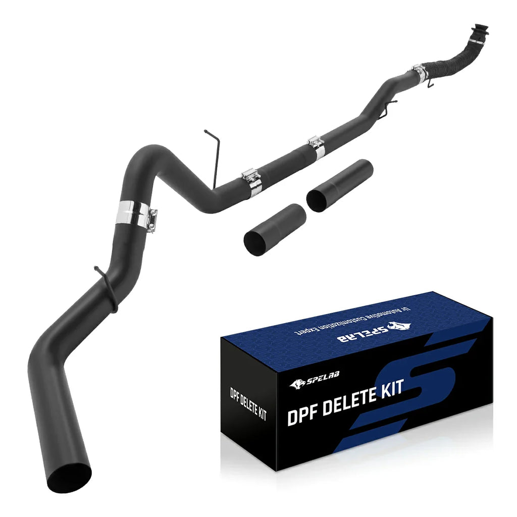 Black 4.0" Downpipe-Back Exhaust for 2020-2025 L5P 6.6 Duramax DPF Delete Kit | SPELAB