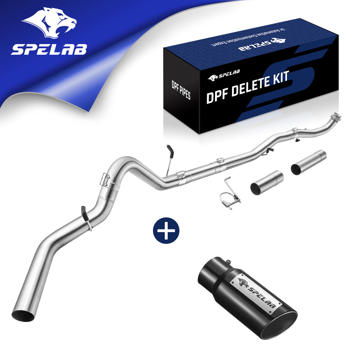 4"/5" Downpipe-Back 2017-2024 L5P 6.6 Duramax DPF Delete Race Pipe | SPELAB-2