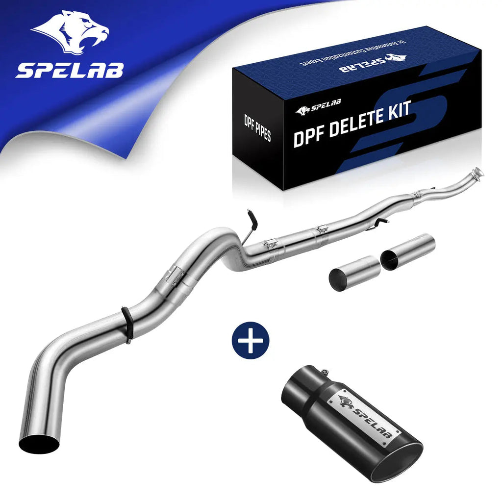 4"/5" Downpipe-Back 2017-2024 L5P 6.6 Duramax DPF Delete Race Pipe | SPELAB-4