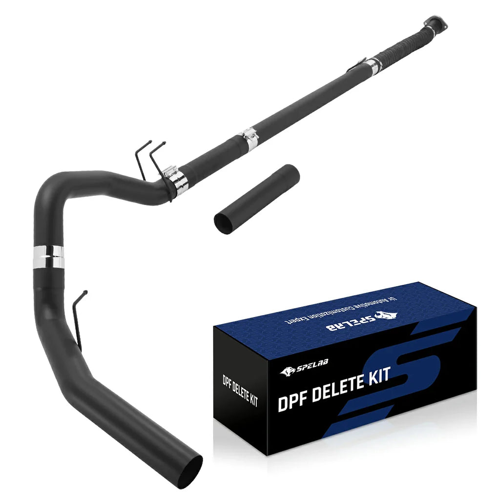 Black 4.0" Downpipe-Back Exhaust for 2011-2024 Ford 6.7 Powerstroke F250 F350 F450