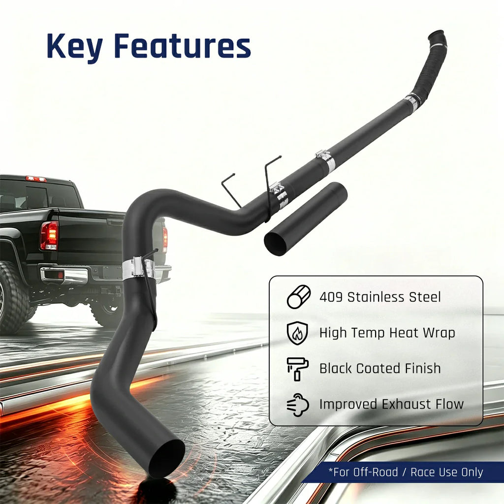 For 4"/5" DPF Delete Race Pipe 2004.5-2007 Dodge Ram 2500/3500 5.9L Diesel | SPELAB