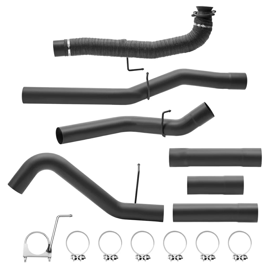 Black 4.0" Downpipe-Back Exhaust for 2020-2025 L5P 6.6 Duramax DPF Delete Kit | SPELAB