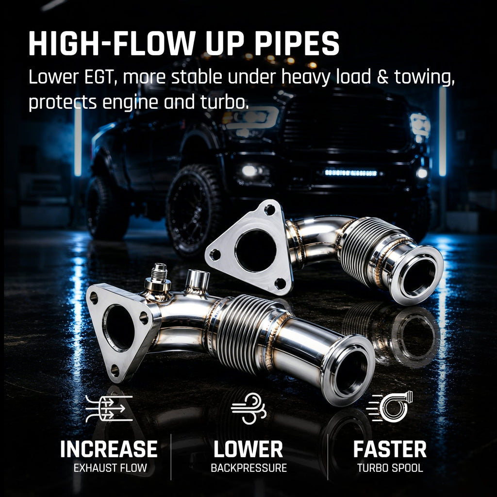 Exhaust Up-Pipe High-Flow for 2020-2025 Ford 6.7 Powerstroke F250 F350 F450 F550