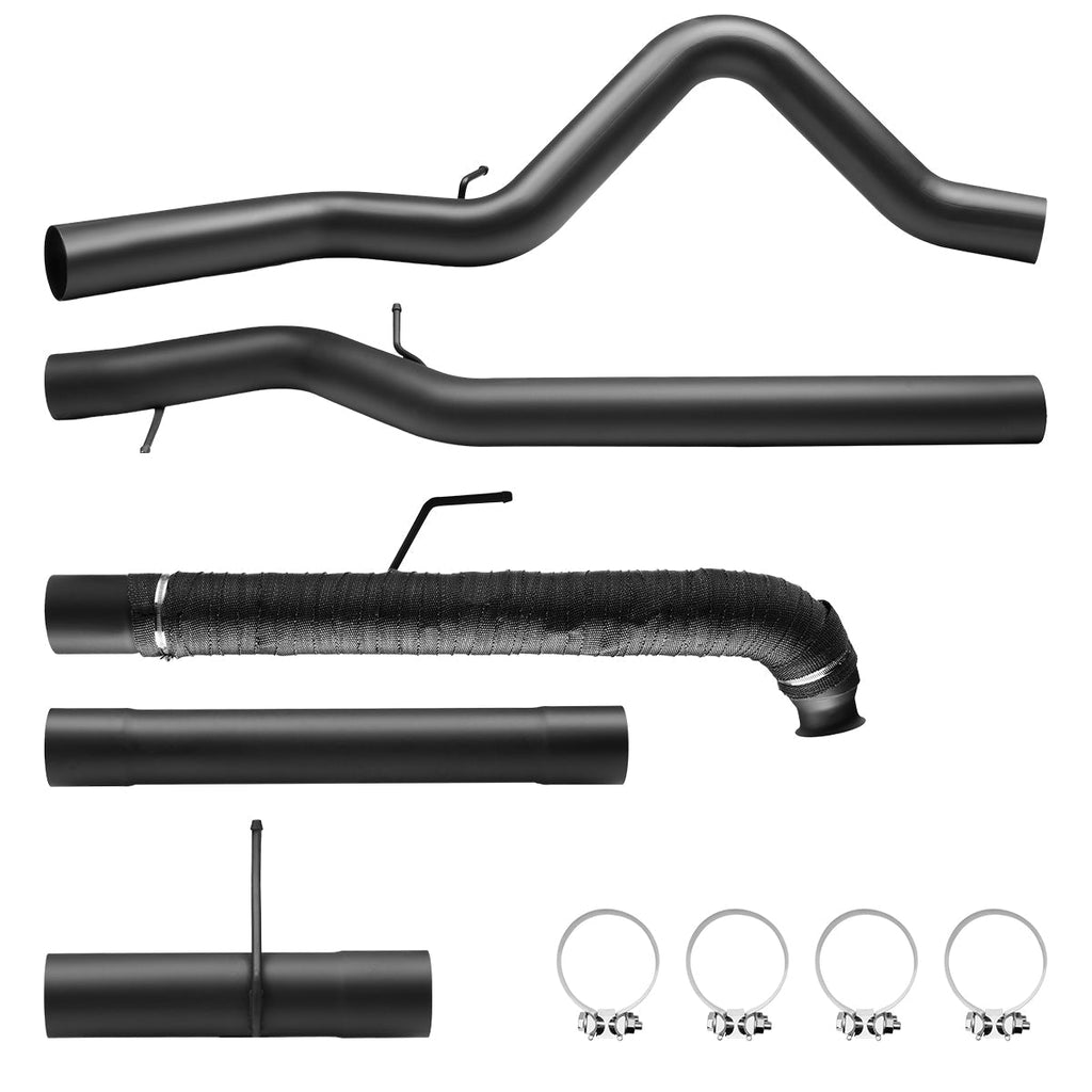 Black 4.0" Downpipe-Back Exhaust for 2007.5-2010 LMM 6.6L Duramax | SPELAB