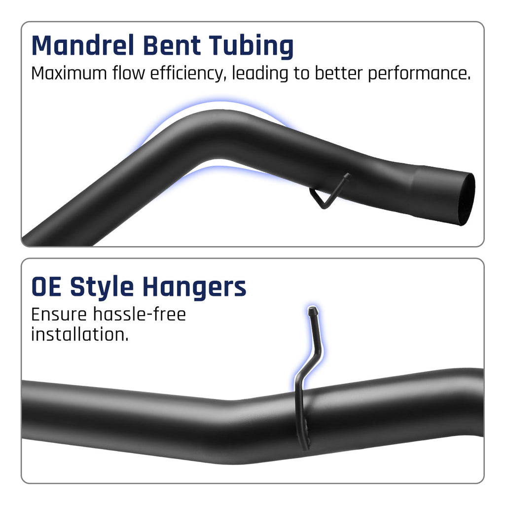 Black 4.0" Downpipe-Back Exhaust for 2011-2015 LML 6.6 Duramax DPF Delete Kit | SPELAB
