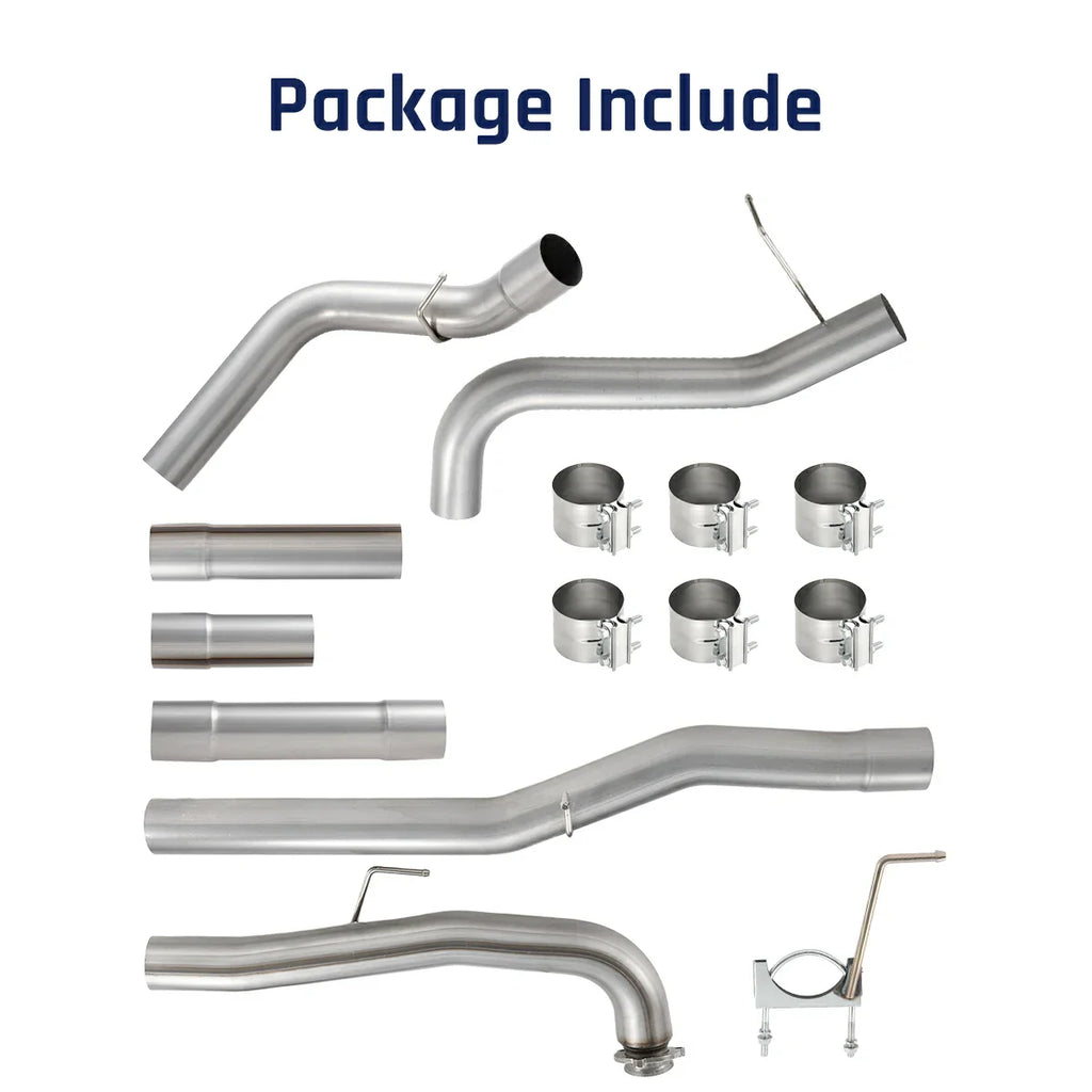 4‘’ Downpipe-Back DPF Delete Kit for 2015.5-2016 Chevy GMC LML 6.6 Duramax