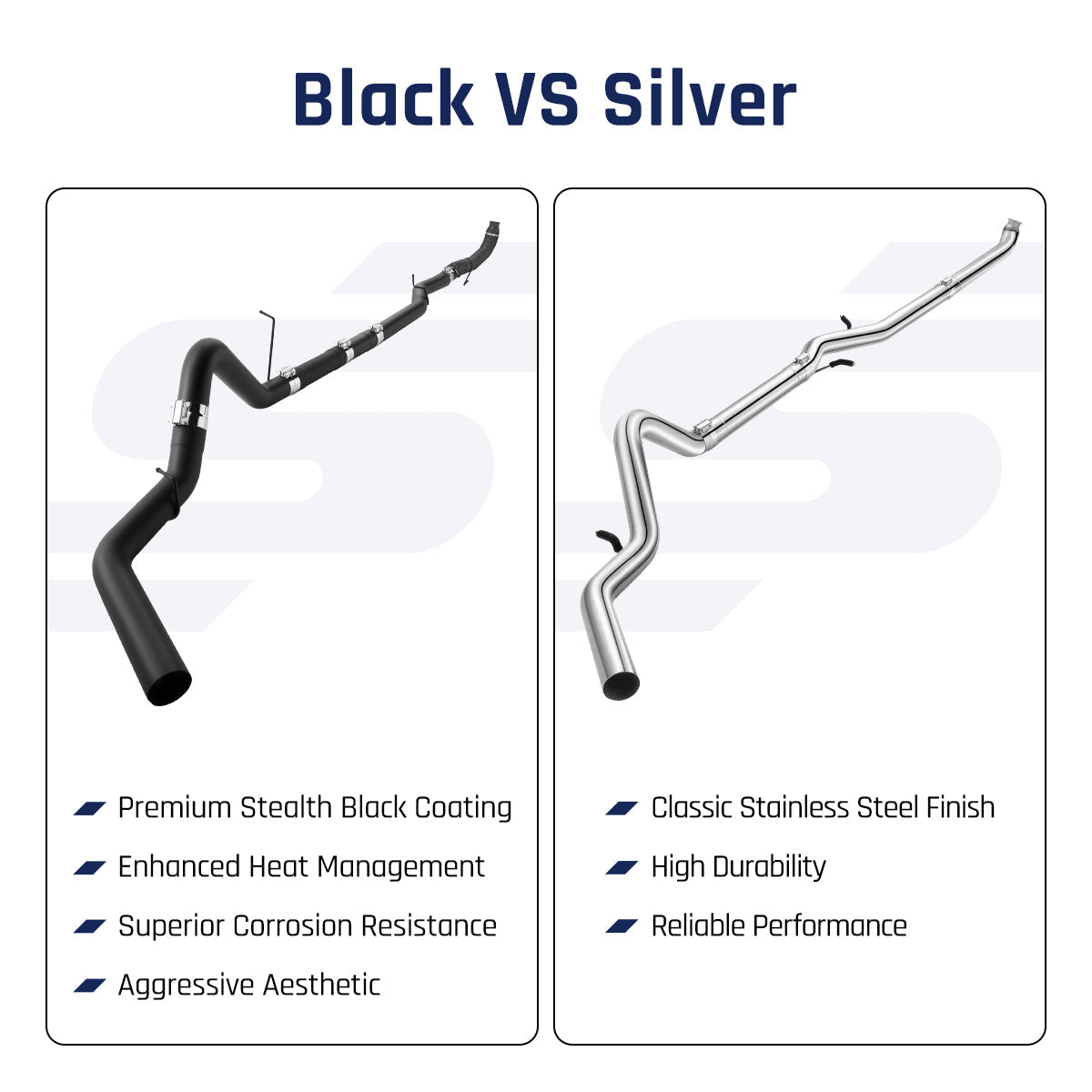 Black 4.0" Downpipe-Back Exhaust for 2011-2015 LML 6.6 Duramax DPF Delete Kit | SPELAB