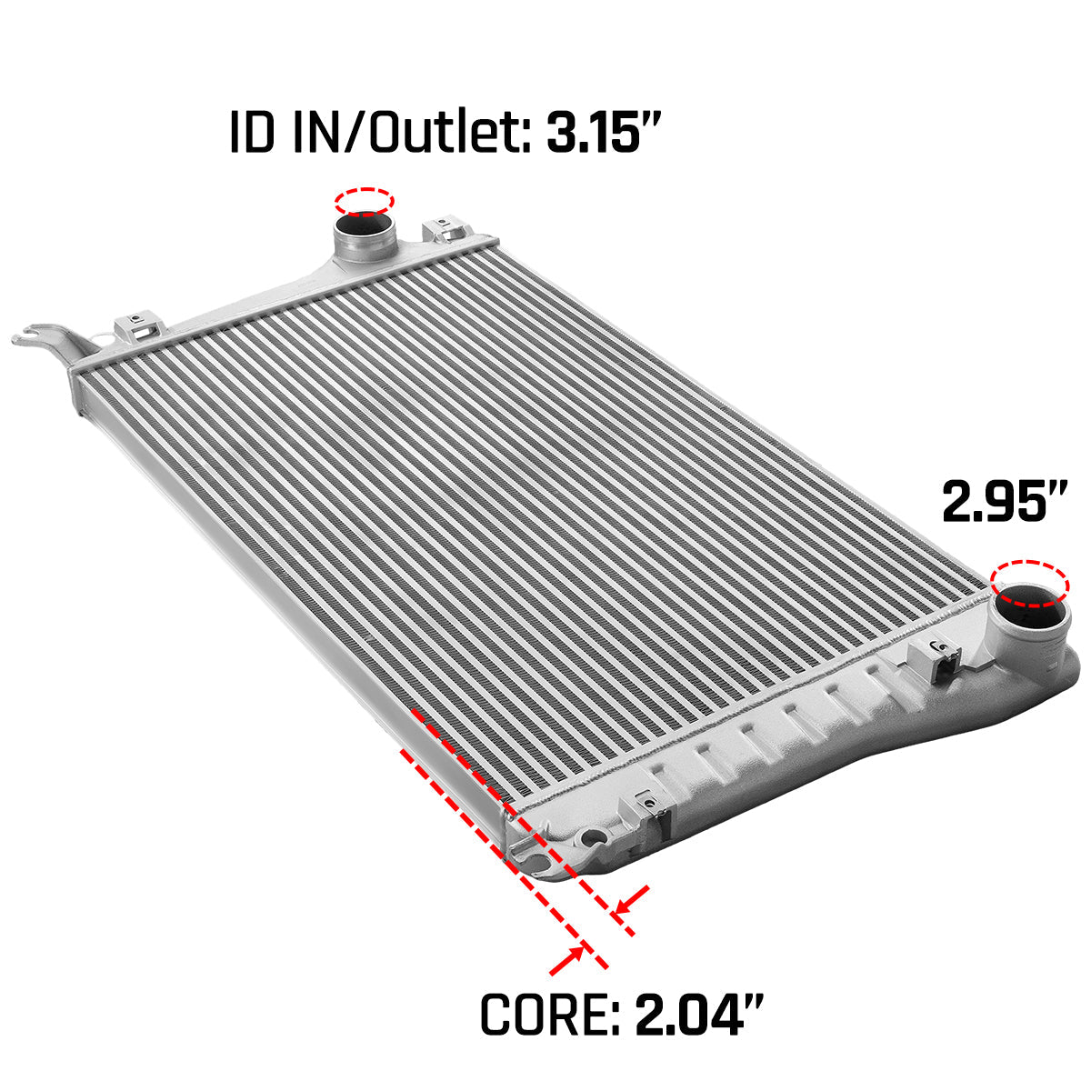 Tube-Fin Intercooler for 2011–2016 LML Chevrolet/GMC Sierra 2500HD 3500HD 6.6L Duramax | SPELAB