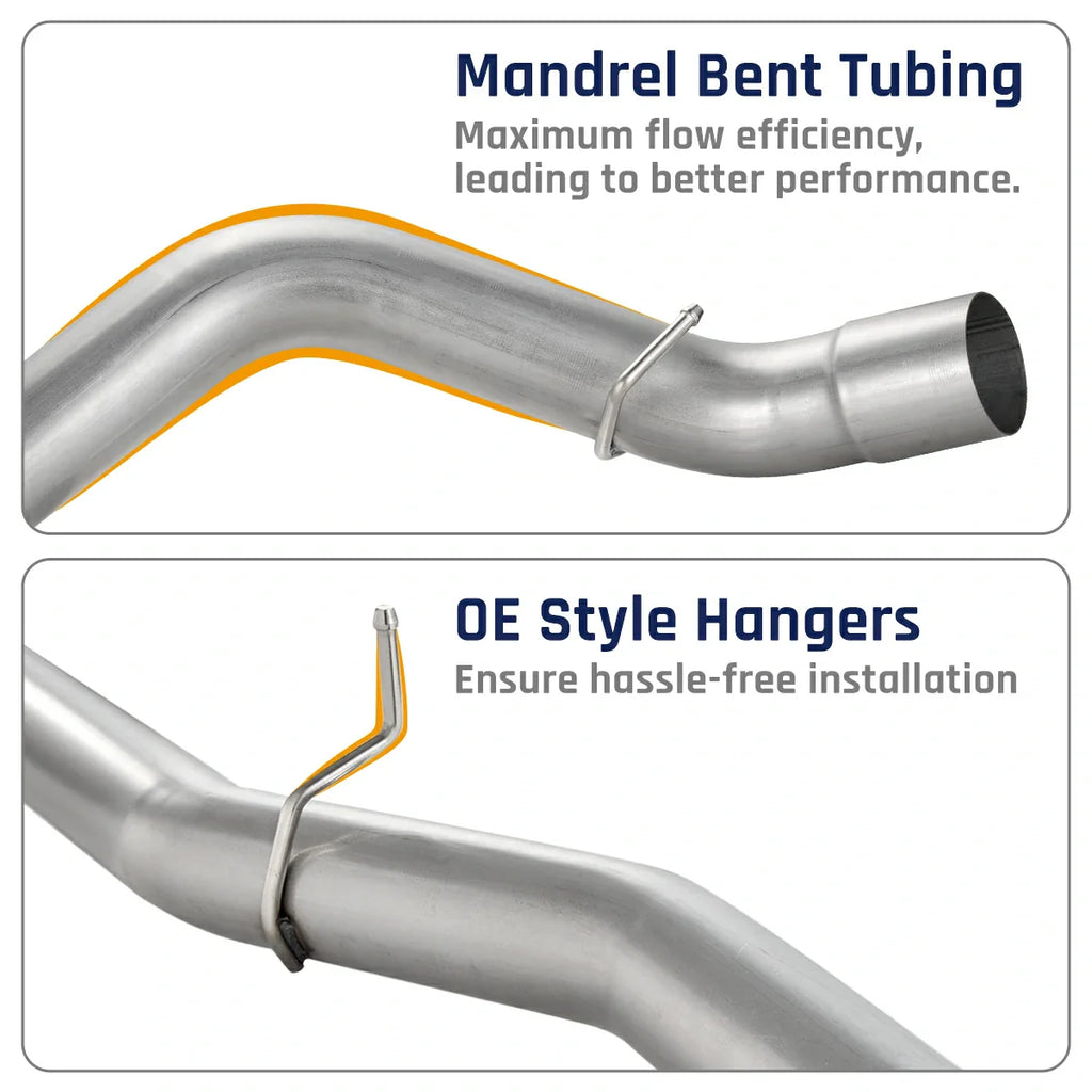 4‘’ Downpipe-Back DPF Delete Kit for 2015.5-2016 Chevy GMC LML 6.6 Duramax
