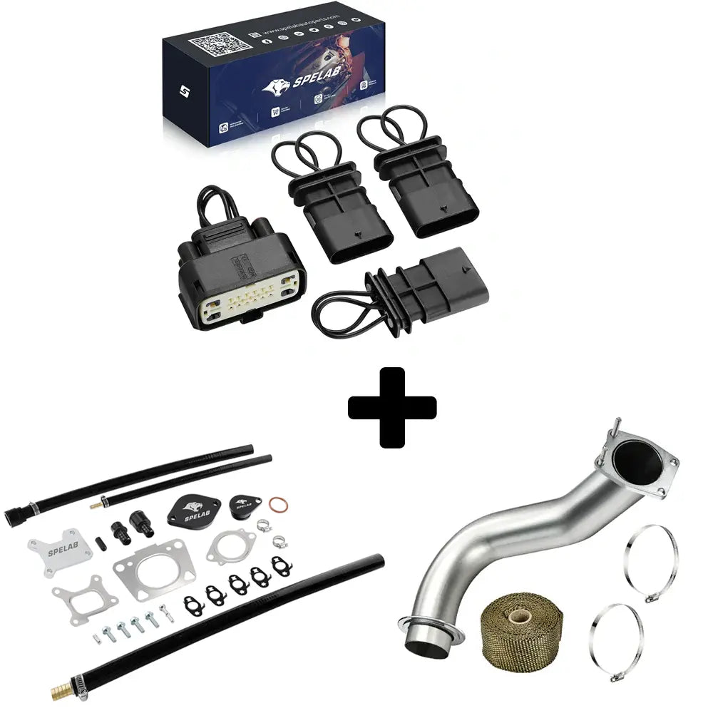 SPELAB 2017-2023 6.6L Duramax L5P EGR Valve Cooler Delete Kit-15
