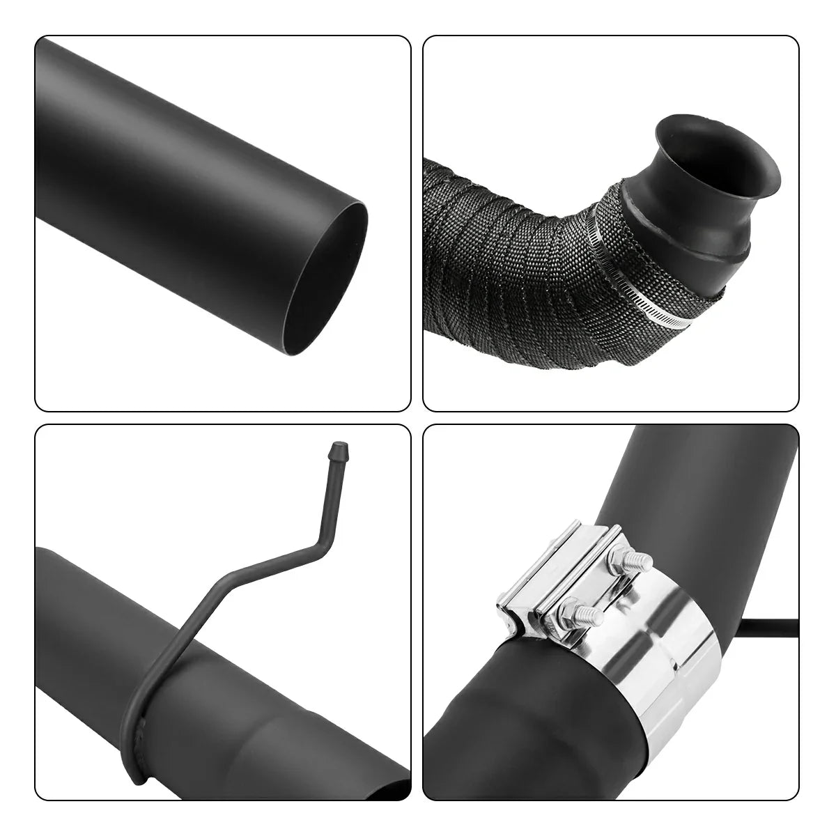Black 4.0" Downpipe-Back Exhaust for 2020-2025 L5P 6.6 Duramax DPF Delete Kit | SPELAB