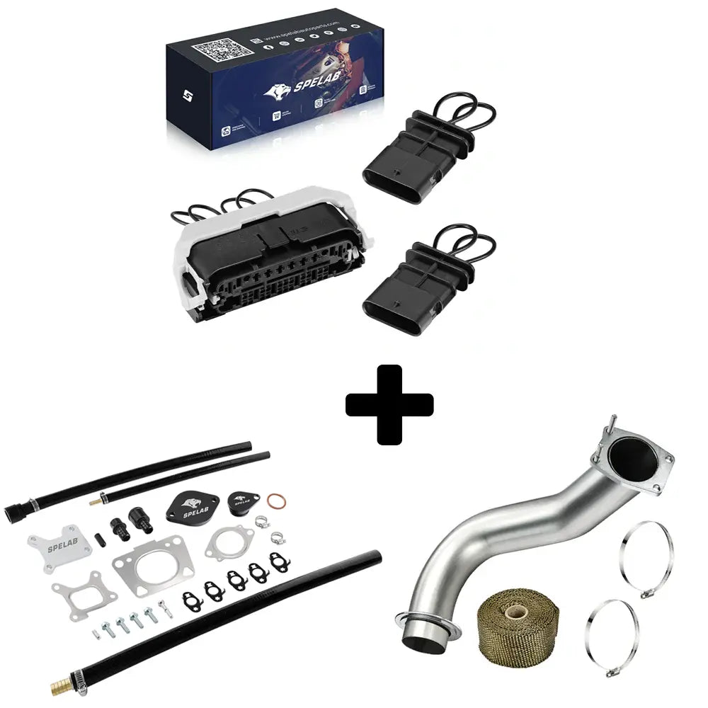 SPELAB 2017-2023 6.6L Duramax L5P EGR Valve Cooler Delete Kit-16