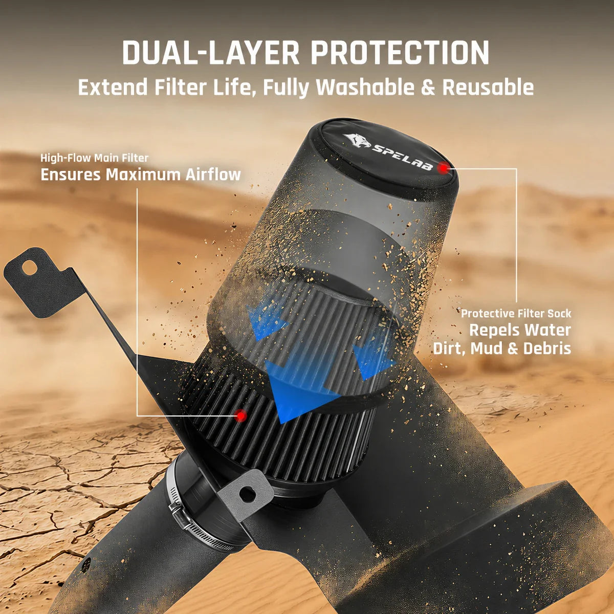 Cold Air Intake for 2004.5-2005 Chevy/GMC 2500HD/3500HD 6.6L Duramax LLY | SPELAB