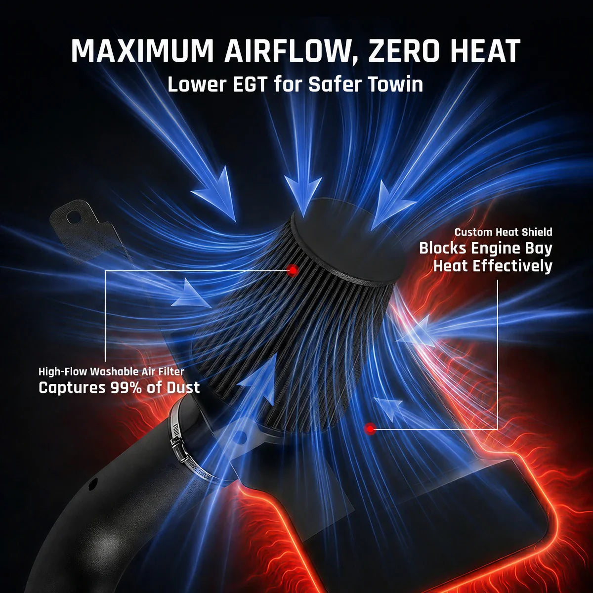 Cold Air Intake for 2004.5-2005 Chevy/GMC 2500HD/3500HD 6.6L Duramax LLY | SPELAB