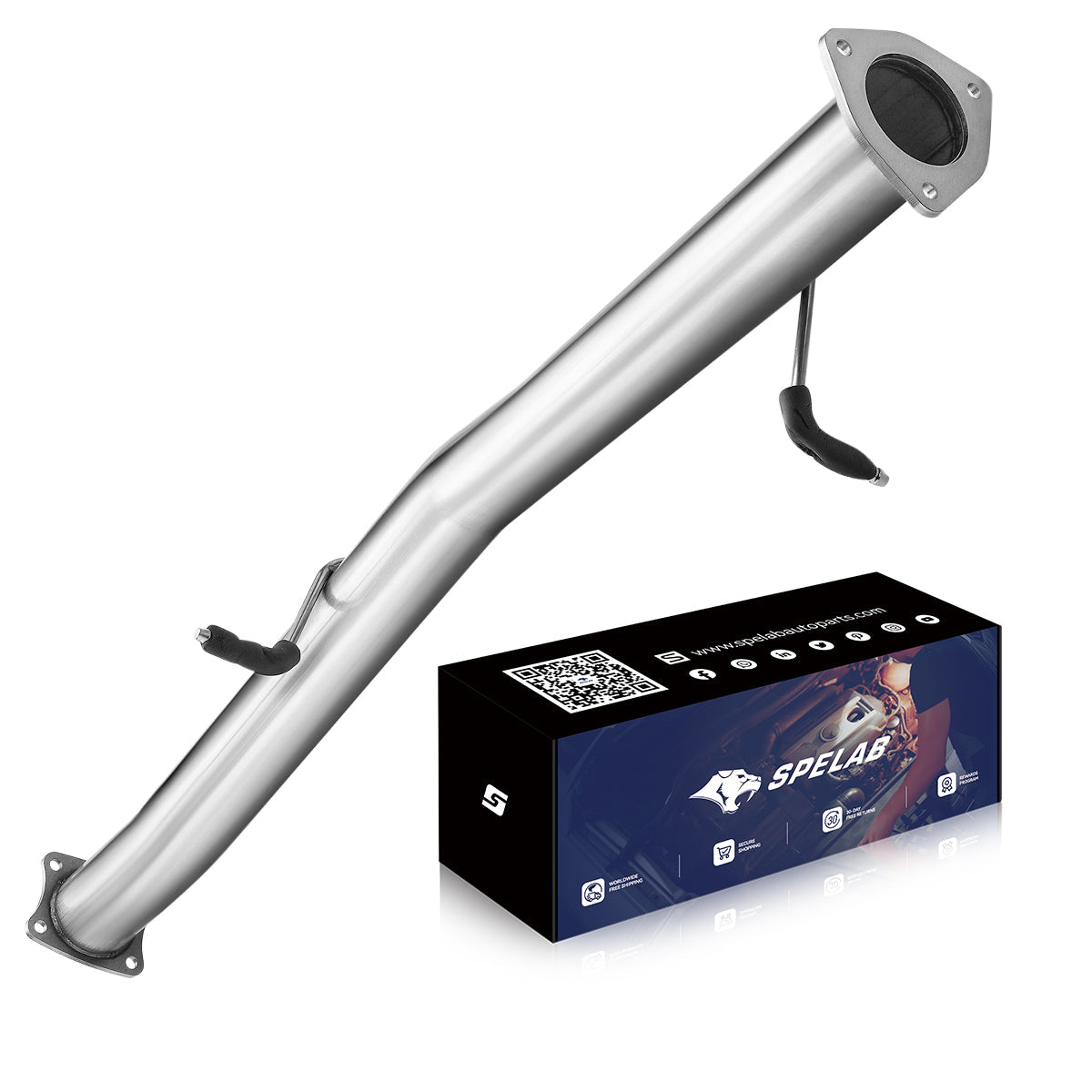 4"/5" 2007-2010 LMM  6.6L Duramax DPF Delete Race Pipe | SPELAB-15