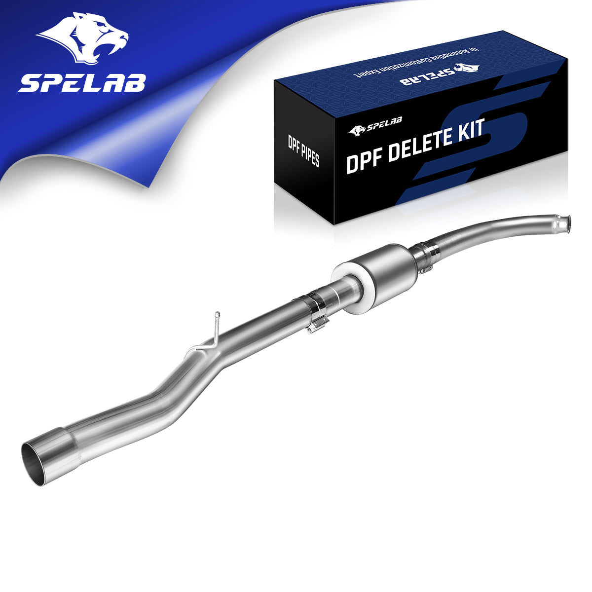 4" 2011-2015 LML 6.6 Duramax Cat & DPF Delete Race Pipe w/Muffler | SPELAB-1