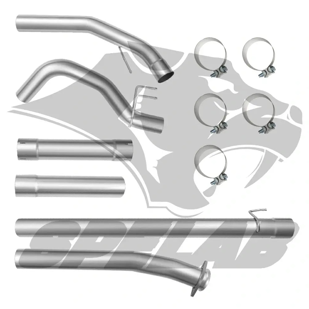 4" Downpipe-Back 2008-2010 Ford 6.4 Powerstroke DPF Delete Race Pipe | SPELAB