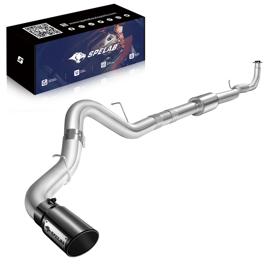 4" Downpipe-Back 2017-2019 L5P 6.6 Duramax DPF Delete Race Pipe（Free Exhaust Tips）-4