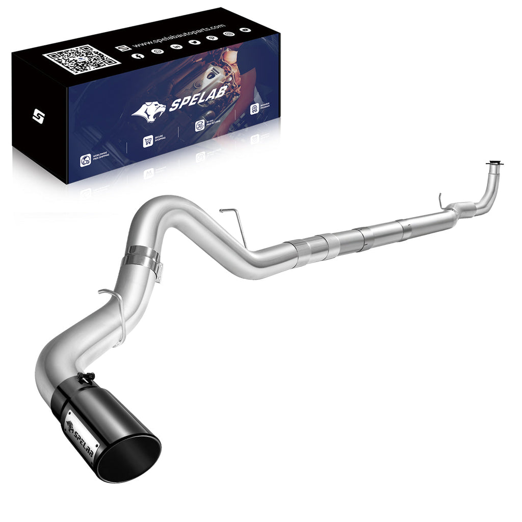 SPELAB 4"/5" Downpipe-Back 2011-2015 LML 6.6 Duramax DPF Delete Race Pipe-4