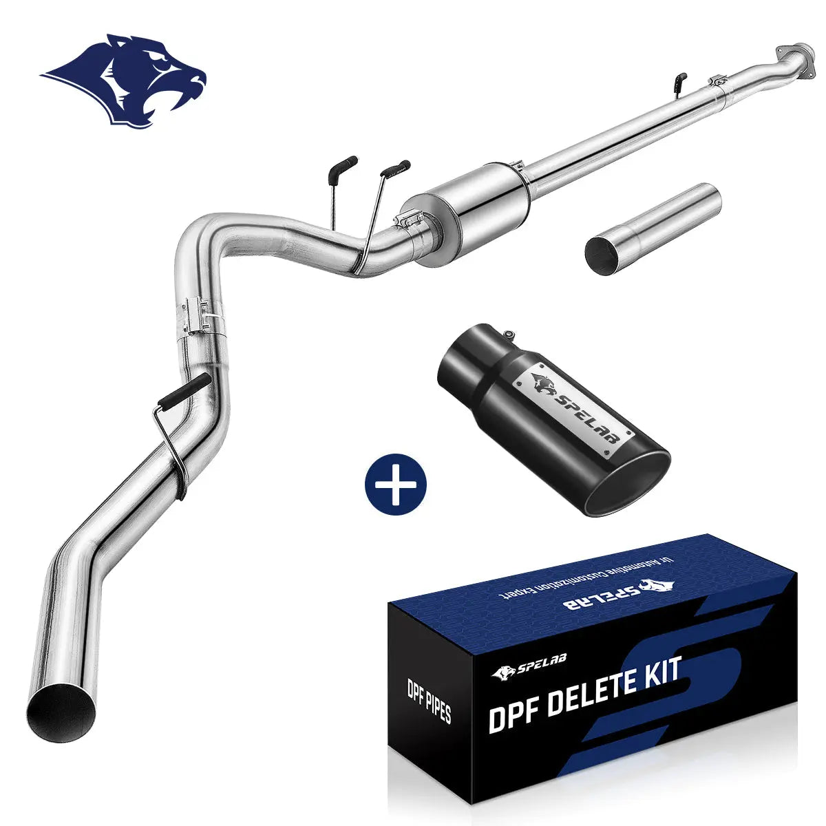 4‘’/5‘’ DPF Delete Race Pipe Exhaust for 2011-2024 Ford 6.7 Powerstroke F250 F350 F450