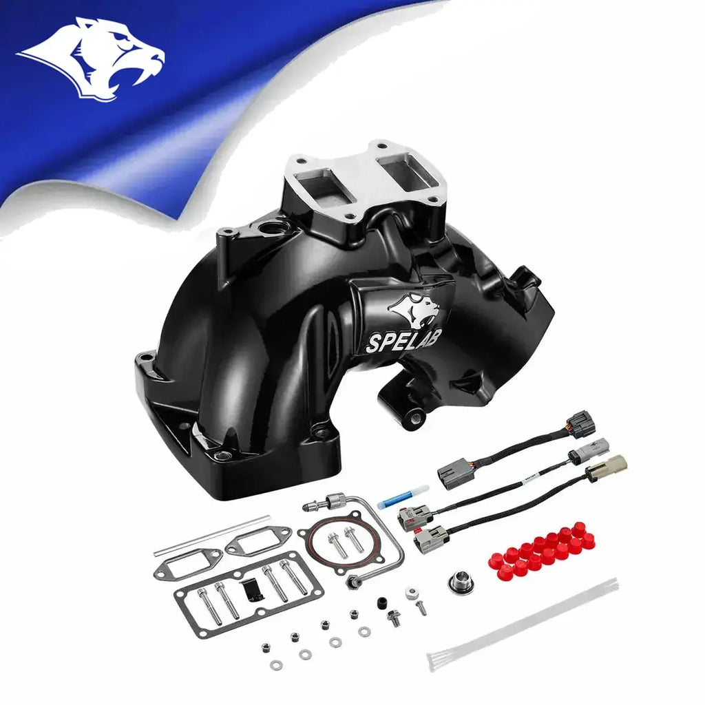 SPELAB black 6.7L Cummins intake manifold kit with full installation hardware