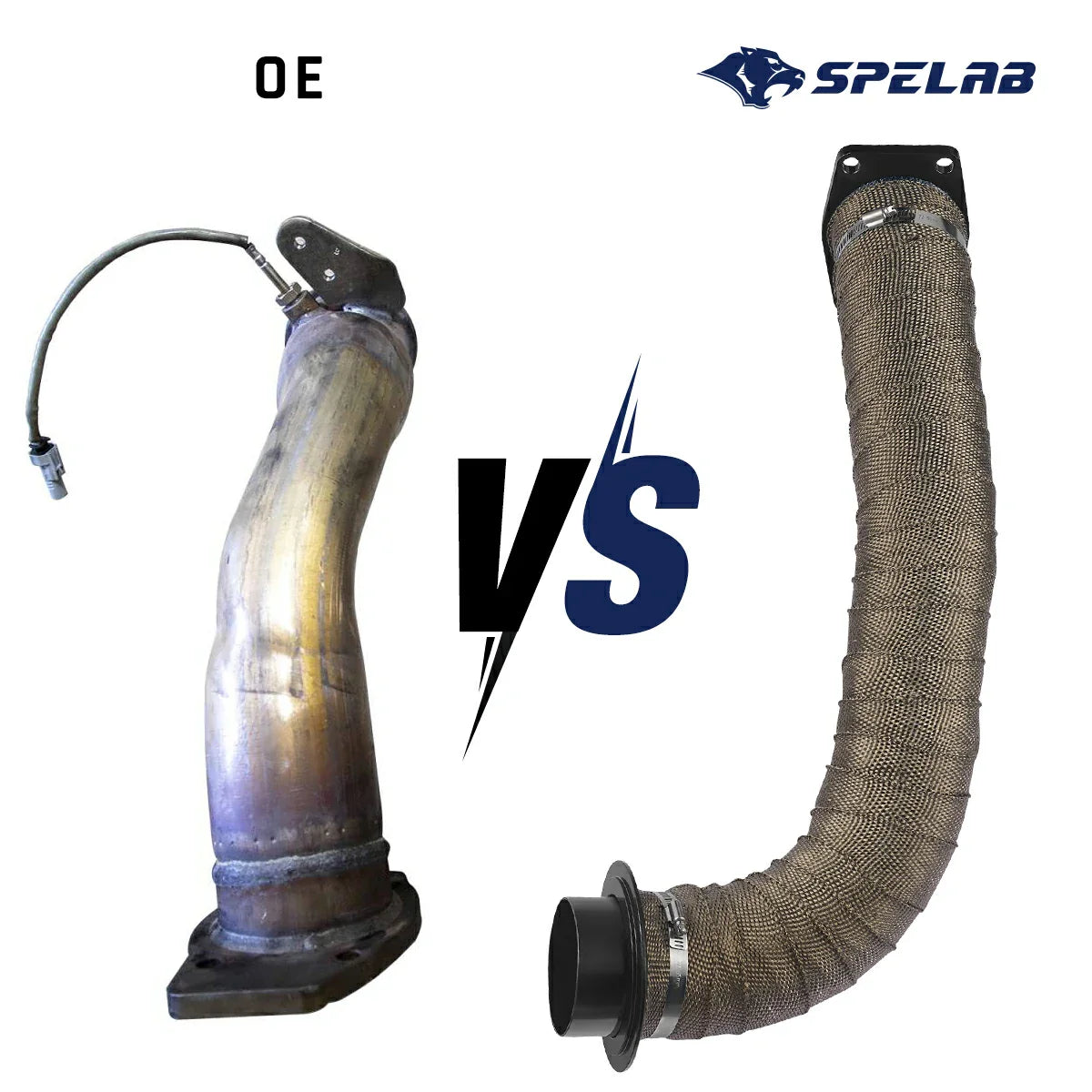 3.5'' Downpipe Exhaust For 2017-2024 L5P 6.6L Duramax Diesel Black| SPELAB