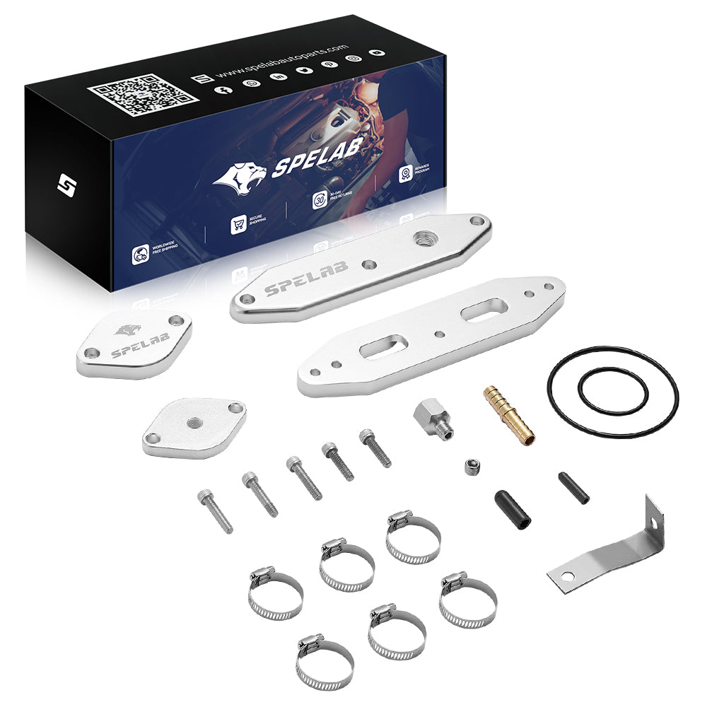 SPELAB 2011-2023 Ford 6.7L Powerstroke Diesel EGR Delete Kit w/Coolant Bypass Black-21