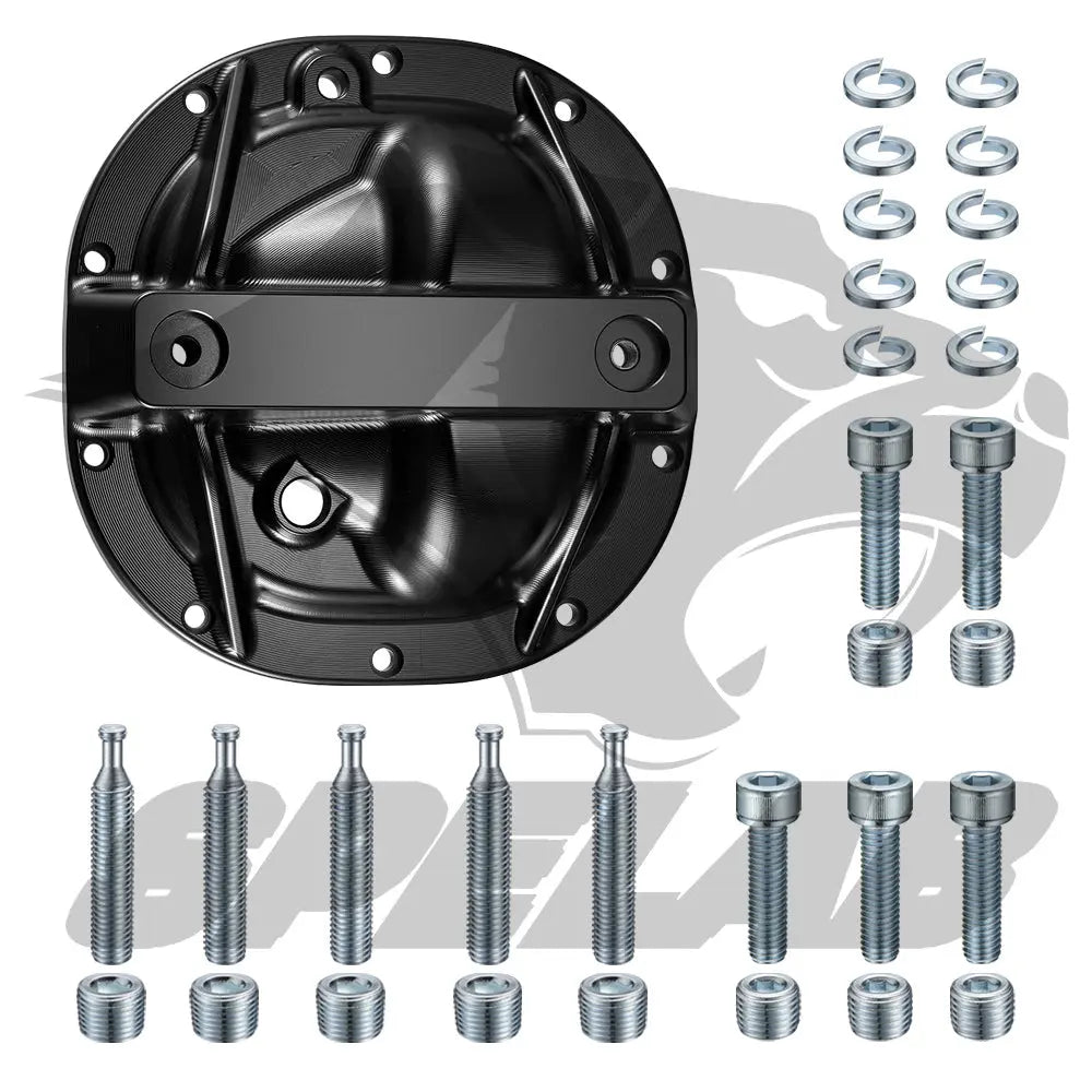 SPELAB Rear Differential Cover Billet Aluminium Alloy 8.8" Differential Cover for Ford with 10 Bolts