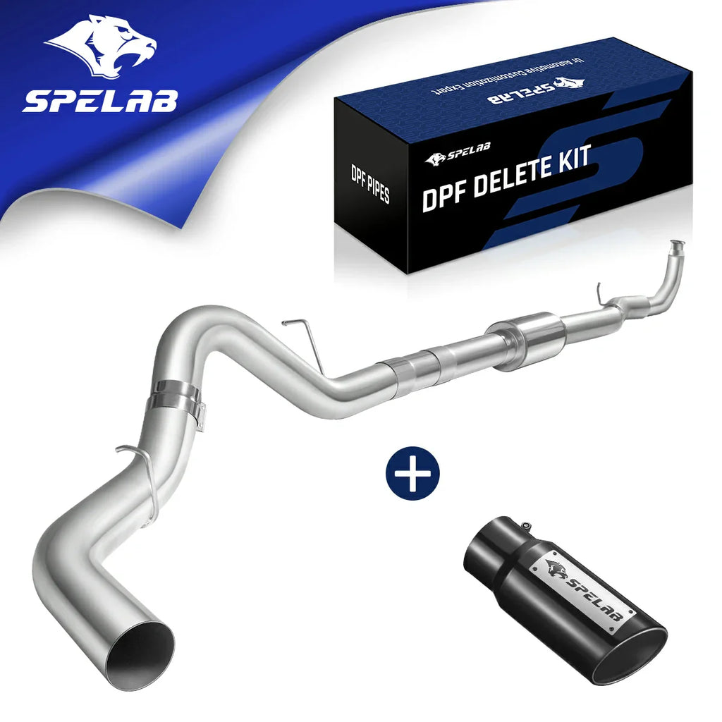 4"/5" Downpipe-Back 2011-2015 LML 6.6 Duramax DPF Delete Race Pipe | SPELAB