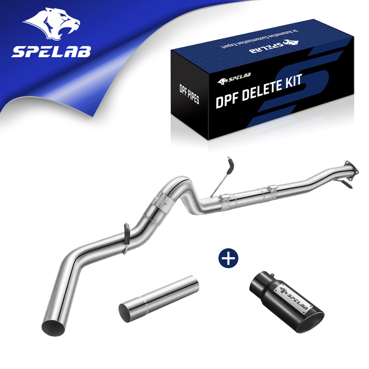 4"/5" Downpipe-Back 2011-2015 LML 6.6 Duramax DPF Delete Race Pipe | SPELAB-5
