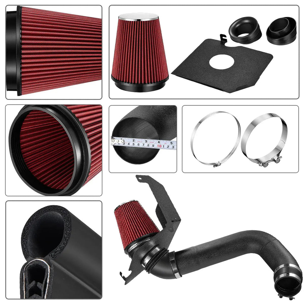 Cold Air Intake Kit w/Filter For 2004-2005 6.6L Duramax LLY V8｜SPELAB 13