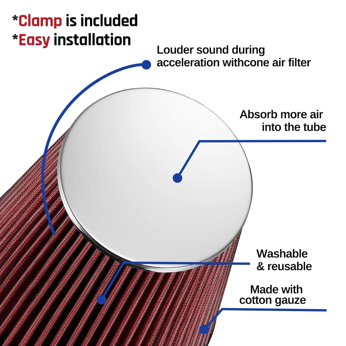 Cold Air Intake Kit w/Filter For 2004-2005 6.6L Duramax LLY V8｜SPELAB 6