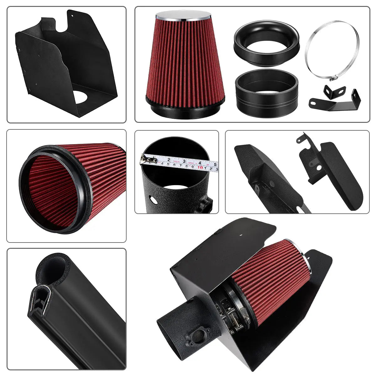 Cold Air Intake Kit w/Filter For 2008-2010 6.4 Powerstroke Ford｜SPELAB 13