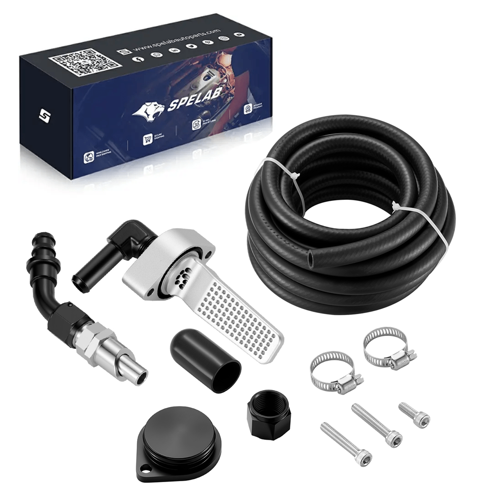 SPELAB Enhanced CCV/PCV Reroute/Delete Engine Ventilation Kit For 11-25 Ford 6.7L Powerstroke